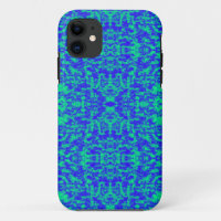 Abstract fractal in blauw en groen