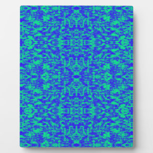 Abstract fractal in blauw en groen fotoplaat