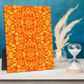 Abstract fractal in rood en Oranje Fotoplaat (Zijkant)