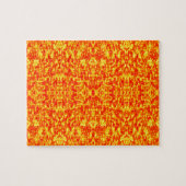 Abstract fractal in rood en Oranje Legpuzzel (Horizontaal)
