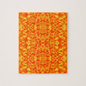 Abstract fractal in rood en Oranje Legpuzzel (Verticaal)