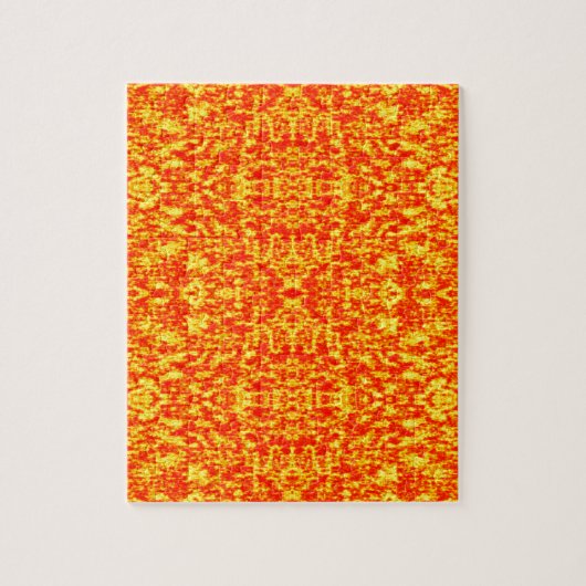 Abstract fractal in rood en Oranje Legpuzzel (Verticaal)