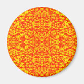 Abstract fractal in rood en Oranje Magneet (Voorkant)