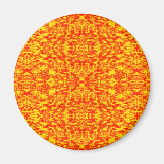Abstract fractal in rood en Oranje Magneet (Voorkant)