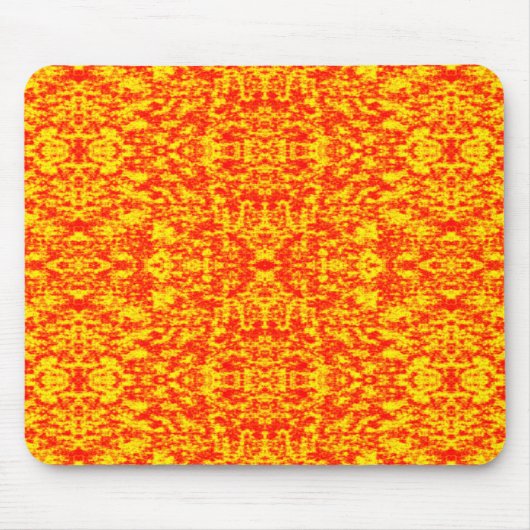 Abstract fractal in rood en Oranje Muismat (Voorkant)