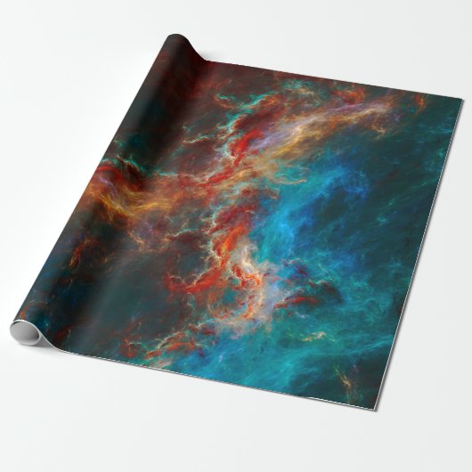 Abstract fractal patterns and shapes. United Infin Cadeaupapier (Uitgerold)