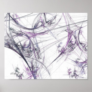 Abstract Fractal Spider Web op White Canvas Print
