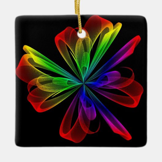 Abstract fractal Wave Design Keramisch Ornament (Voorkant)