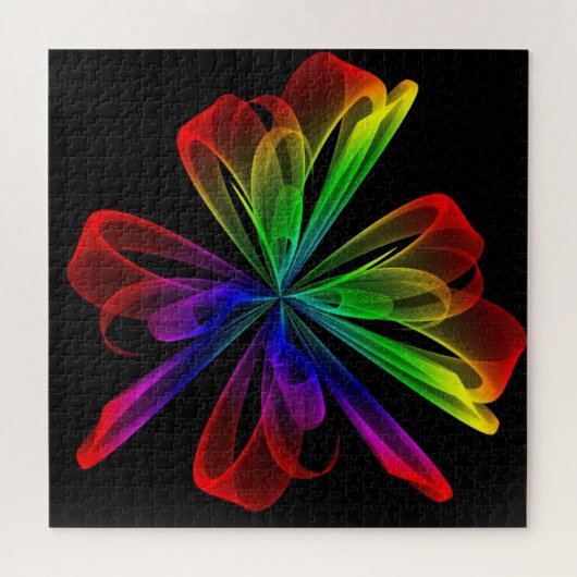 Abstract fractal Wave Design Legpuzzel (Horizontaal)