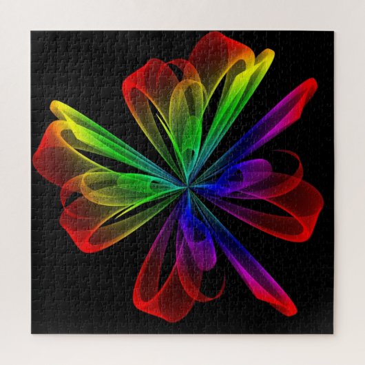 Abstract fractal Wave Design Legpuzzel (Verticaal)