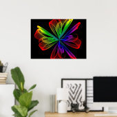 Abstract fractal Wave Design Poster (Thuiskantoor)
