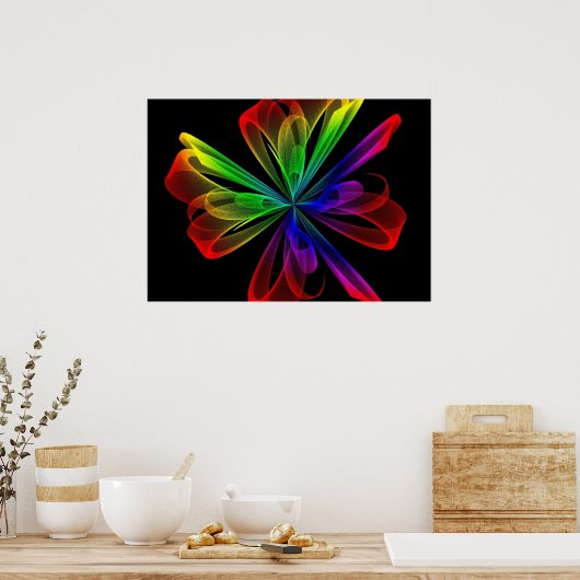 Abstract fractal Wave Design Poster (Keuken)