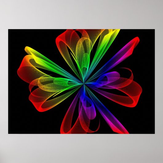 Abstract fractal Wave Design Poster (Voorkant)