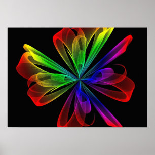 Abstract Fraktale Golf Ontwerp Poster