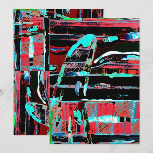 Abstract Freedom – Custom Flat Invitation (5" x 7" Kaart (Voorkant / Achterkant)