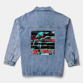 Abstract Freedom – Custom Women’s Denim Jacket (Je (Verso)