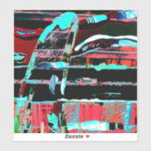 Abstract Freedom – Large 8" x 8" Custom-Cut Vinyl  Sticker (Vel)