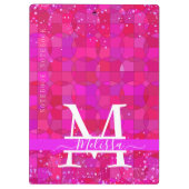 Abstract Fuchsia Red Customizable Klembord (Achterkant)
