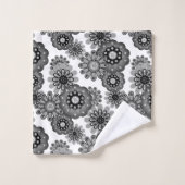 Abstract fun cartoon flowers floral kids scandinav (Gant de toilette)