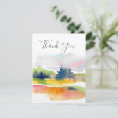 abstract 'Fun with Waterverf Brushstrokes' Bedankkaart (Staand voorkant)