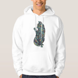Abstract futuristisch kat ontwerp hoodie