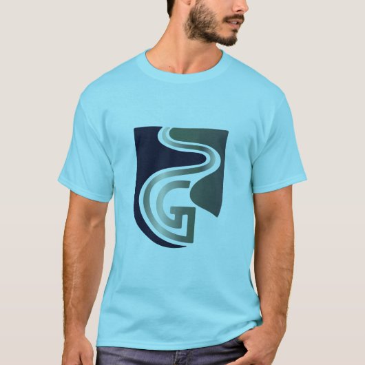 Abstract G Letter Modern Minimalist T-Shirt (Voorkant)