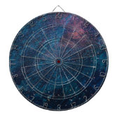 Abstract galaxy Glitter Paint Patroon Dartbord (Voorkant)