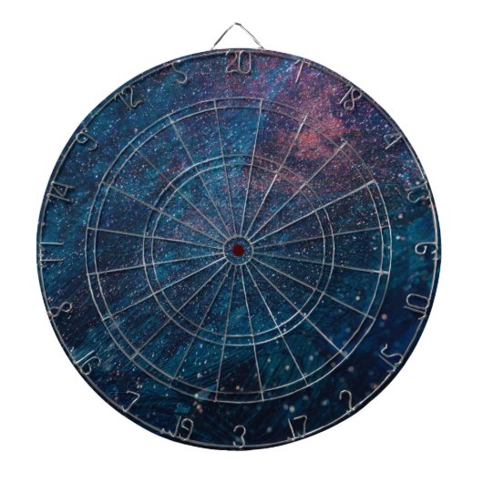 Abstract galaxy Glitter Paint Patroon Dartbord (Voorkant)