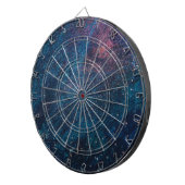 Abstract galaxy Glitter Paint Patroon Dartbord (Voorkant Rechts)