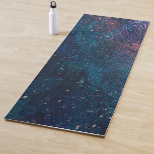 Abstract galaxy Glitter Paint Patroon Yogamat