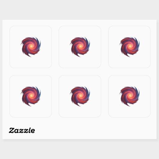 Abstract Galaxy Swirl Sticker (Feuille)
