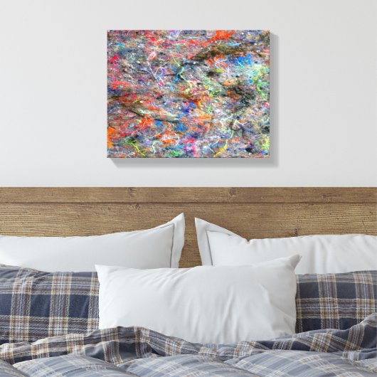 Abstract galerijcanvas voor neonkleuren canvas afdruk (Insitu (Slaapkamer))