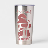 Abstract Gamer Fun Broken Meeple Gamer Thema Geïsoleerde Drinkbeker (Links)