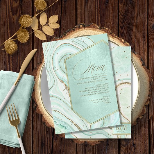 Abstract Geagate Wedding Menu V1 Mint ID827