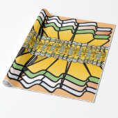 Abstract, gebogen opvulpapier cadeaupapier (Uitgerold)