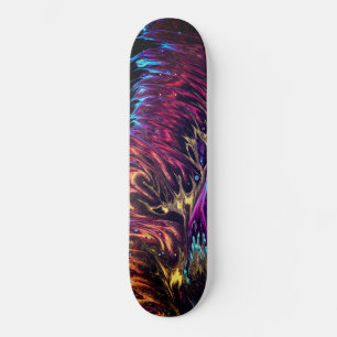 Abstract Geborsteld Schilderen Vlammende Kleuren S Skateboard