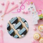 Abstract gebouw papieren bordje (Feest)