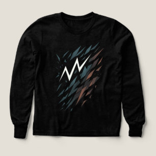 Abstract Gebroken Bliksem Grafische T-Shirt