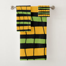 Abstract gebroken strepen bad handdoek