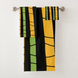 Abstract gebroken strepen bad handdoek