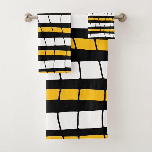 Abstract gebroken strepen bad handdoek (Insitu)