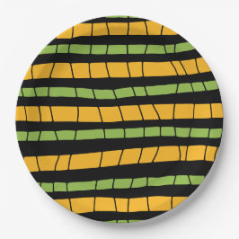 Abstract gebroken strepen papieren bordje