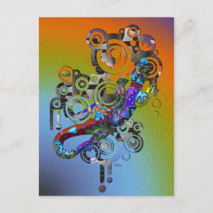 abstract Gecko Briefkaart