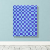 Abstract Gecontroleerd patroon van vormen in blauw Canvas Afdruk (Insitu (Houten vloer))