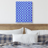 Abstract Gecontroleerd patroon van vormen in blauw Canvas Afdruk (Insitu (Slaapkamer))