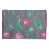 Abstract gedempte rode rozen  kussensloop (Achterkant)