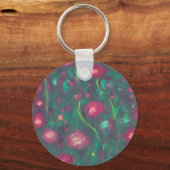 Abstract gedempte rode rozen sleutelhanger (Voorkant)