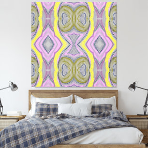 Abstract Geel Canvas Afdruk