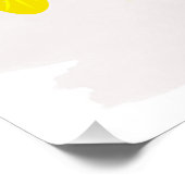 Abstract Geel Daffodils Waterverf Kunst Poster Perfect Poster (Hoek)