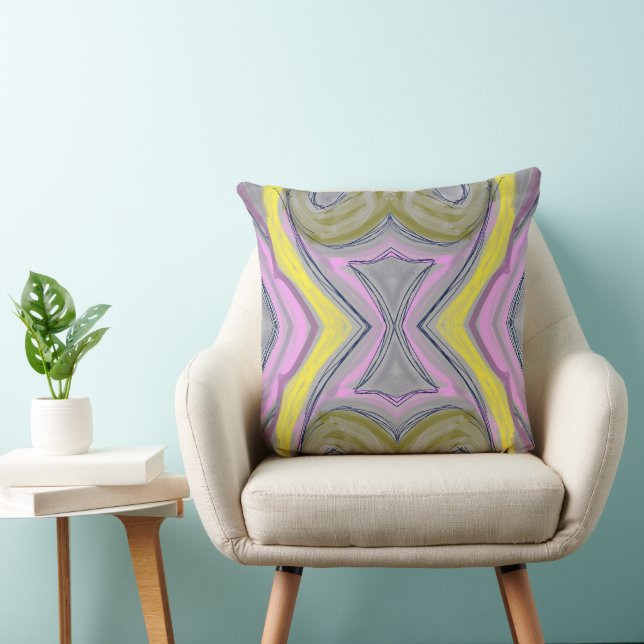 Abstract Geel Kussen (Stoel)
